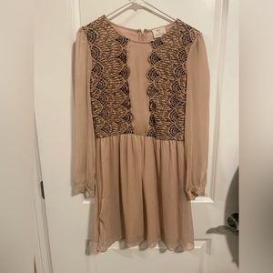 Pins and Needles pale pink mini dress